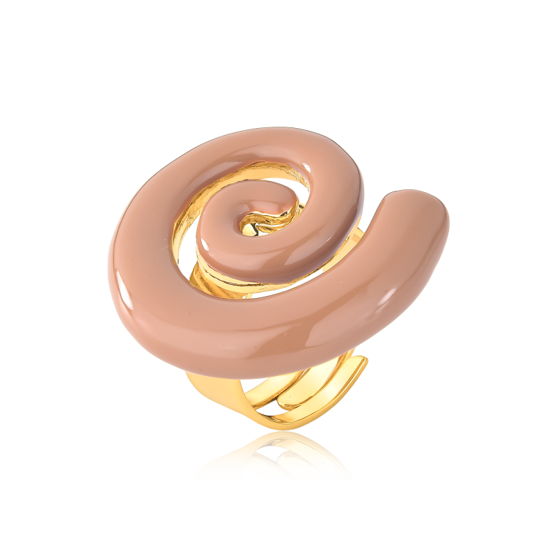 ANEL COM ESPIRAL ESMALTADO