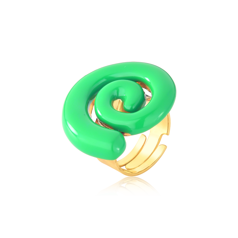 ANEL COM ESPIRAL ESMALTADO