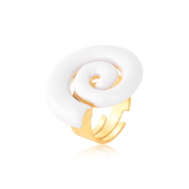 ANEL COM ESPIRAL ESMALTADO
