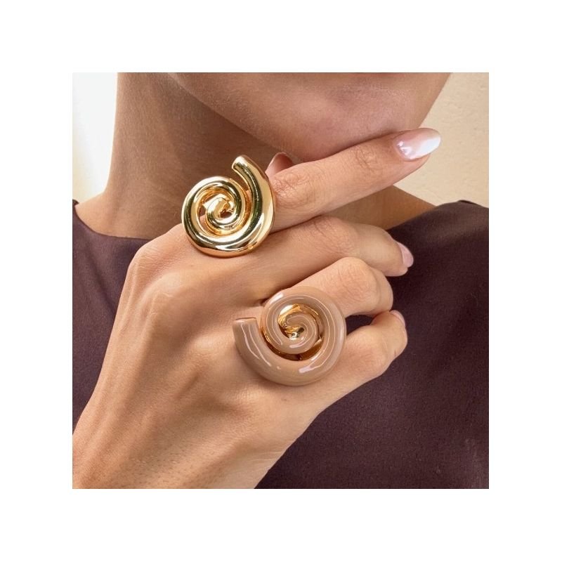 ANEL COM ESPIRAL ESMALTADO