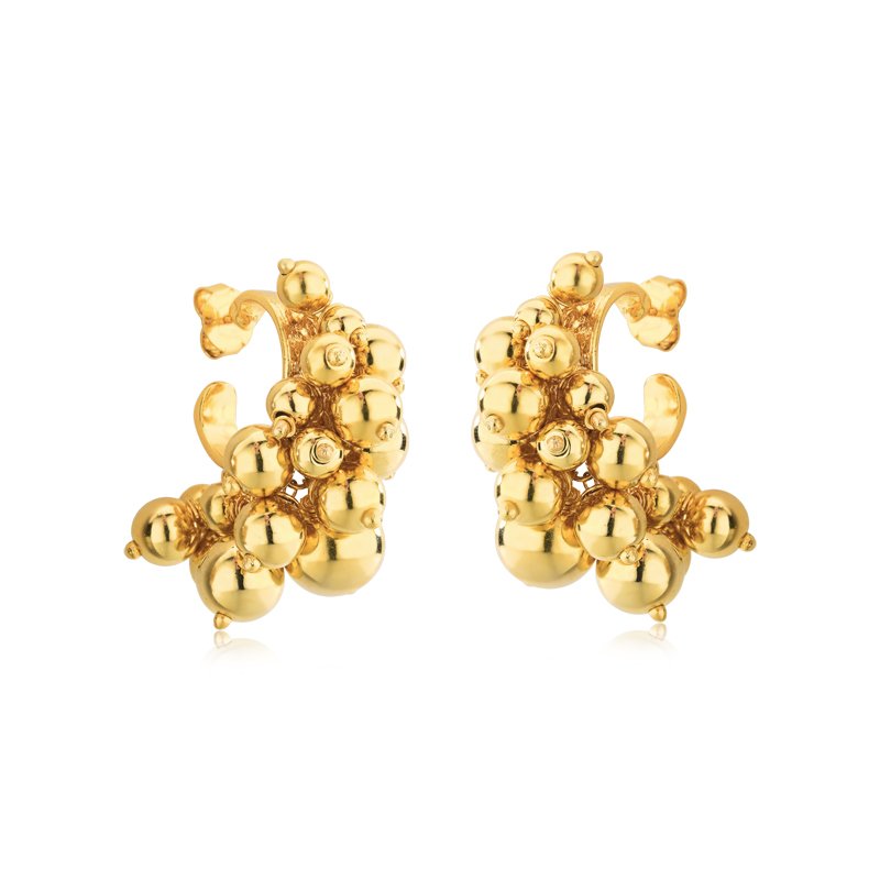 ARGOLA COM CACHOS DE BOLAS