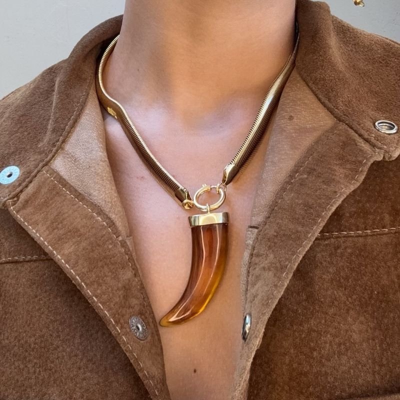 COLAR COBRA COM CHIFRE